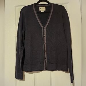 Haggar Cardigan Navy and Gray size M